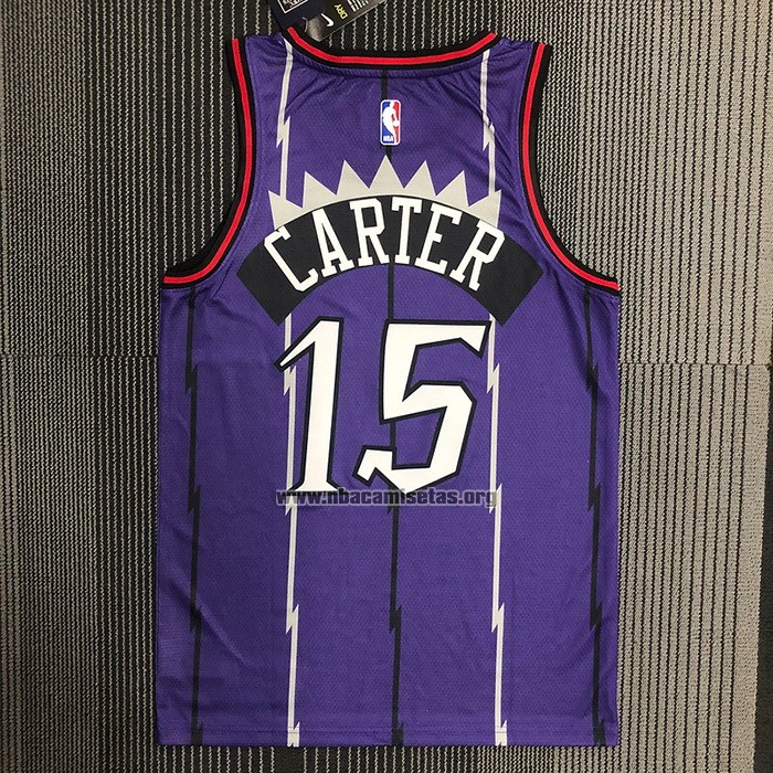 Camiseta Toronto Raptors Vince Carter NO 15 Classic Edition Violeta
